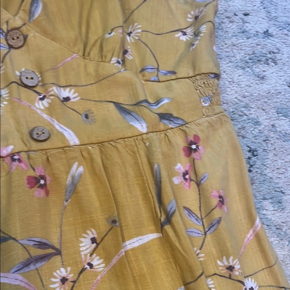 One Clothing Yellow Midi Floral Sundress - Picture 4 of 14